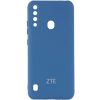 Оригинальный чехол Silicone Cover My Color (A) с микрофиброй и защитой камеры для ZTE Blade A7 Fingerprint (2020) – Синий / Navy blue
