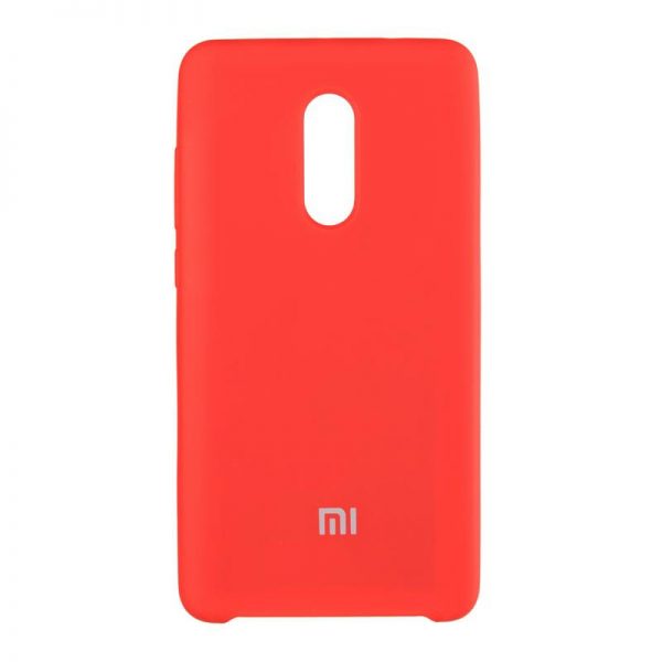 Оригинальный чехол Silicone Case с микрофиброй для Xiaomi Redmi 5 Plus – Red