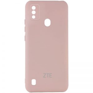 Чохол Silicone Cover MyColor Camera A для ZTE Blade A51 Рожевий / Pink Sand