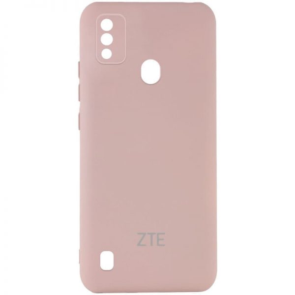Оригинальный чехол Silicone Cover My Color (A) с микрофиброй и защитой камеры для ZTE Blade A51 – Розовый / Pink Sand