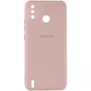Оригинальный чехол Silicone Cover My Color (A) с микрофиброй и защитой камеры для TECNO Spark 6 Go Розовый / Pink Sand