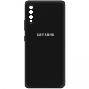 Оригинальный чехол Silicone Cover My Color (A) с микрофиброй и защитой камеры для Samsung Galaxy A50 (A505F) / A50s / A30s – Черный / Black