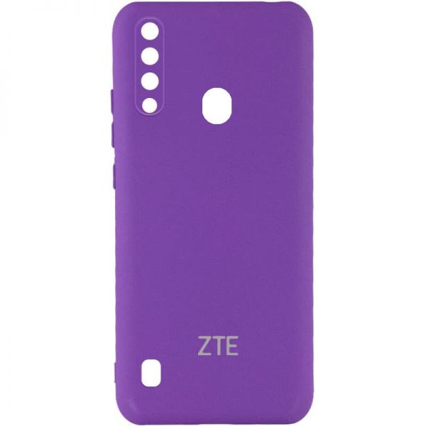 Оригинальный чехол Silicone Cover My Color (A) с микрофиброй и защитой камеры для ZTE Blade A7 Fingerprint (2020) – Фиолетовый / Purple