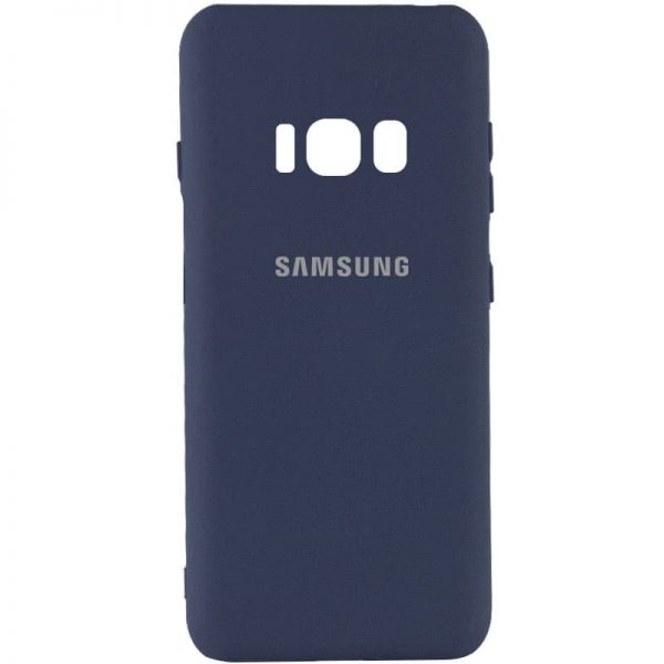 Оригинальный чехол Silicone Cover My Color (A) с микрофиброй и защитой камеры для Samsung G955 Galaxy S8 Plus – Синий / Midnight blue