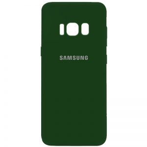 Оригинальный чехол Silicone Cover My Color (A) с микрофиброй и защитой камеры для Samsung G950 Galaxy S8 – Зеленый / Dark green