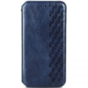 Кожаный чехол-книжка GETMAN Cubic для Samsung Galaxy M52 – Синий