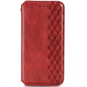 Кожаный чехол-книжка GETMAN Cubic для Xiaomi 11T / 11T Pro – Красный