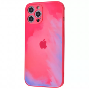 TPU+Glass чехол Bright Colors Case для Iphone 12 Pro Max – Crimson