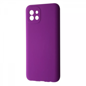Чехол Silicone Case WAVE Full с микрофиброй для Samsung Galaxy A03 – Dark purple
