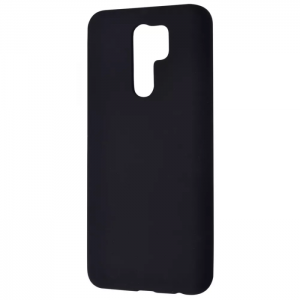 Чехол Silicone Case WAVE Full с микрофиброй для Xiaomi Redmi 9 – Black