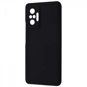 Чехол Silicone Case WAVE Full с микрофиброй для Xiaomi Redmi Note 10 Pro – Black