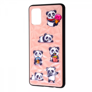 TPU+PC чехол Wave Majesty для Samsung Galaxy A31 – Baby panda / light pink