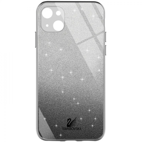 Чохол TPU+Glass з блискітками Swarovski для iPhone 13 Чорний