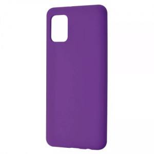 Чехол Silicone Case WAVE Full с микрофиброй для Samsung Galaxy A31 – Dark purple
