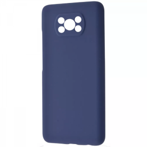 Чехол Silicone Case WAVE Full с микрофиброй для Xiaomi Poco X3 / Poco X3 Pro – Midnight blue