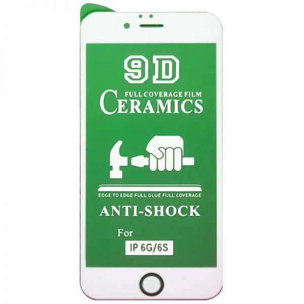 Защитная пленка Ceramics 9D для iPhone 6 / 6s / 7 / 8 / SE (2020) – White