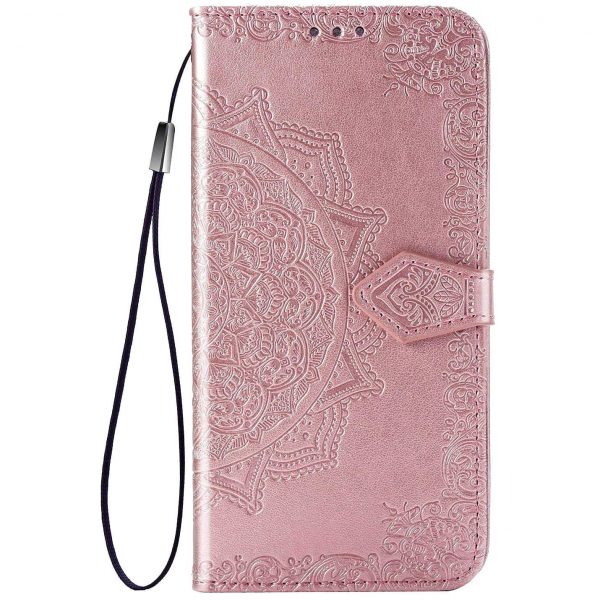 Кожаный чехол-книжка Art Case с визитницей для Tecno Pop 4 LTE – Розовый
