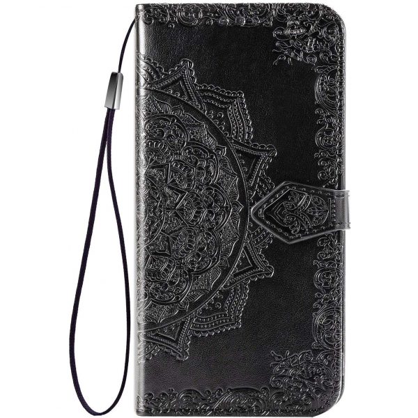 Кожаный чехол-книжка Art Case с визитницей для Tecno Pop 4 LTE – Черный