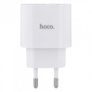 Сетевое зарядное устройство HOCO C95A Lineal PD 20W+QC3.0 Type-C + USB – White