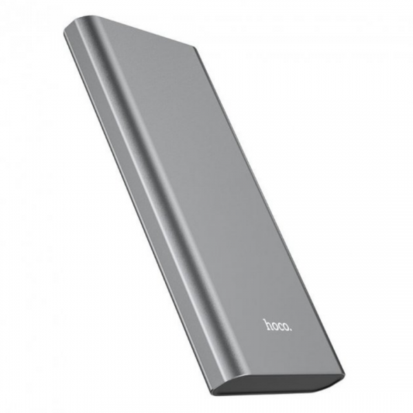Зовнішній акумулятор Hoco J68 Resourceful Digital Display 10000 mAh Metal Gray