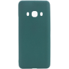 Матовый силиконовый TPU чехол для Samsung J510F Galaxy J5 (2016) – Зеленый / Forest green