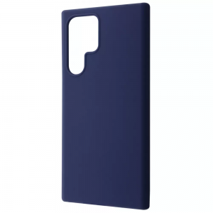 Чехол Silicone Case WAVE Full с микрофиброй для Samsung Galaxy S22 Ultra – Midnight blue