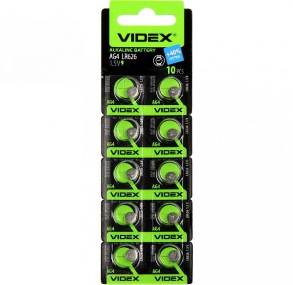 Батарейка Videx Alkaline Battery AG4 LR626 1.5V – 1 шт