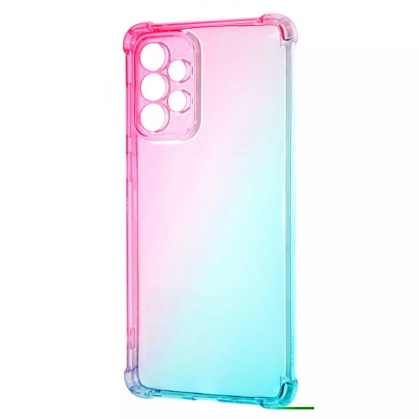 Чехол TPU Wave Shine с усиленными углами для Samsung Galaxy A73 – Pink/Turquoise