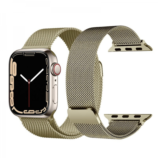 Ремінець Milanese Loop для Apple Watch 42/44/45/49 mm Vintage gold