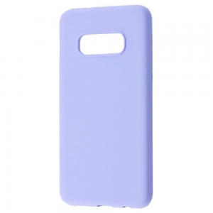 Чехол Silicone Case WAVE Full с микрофиброй для Samsung Galaxy S10е – Light purple