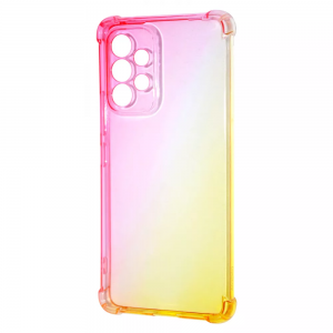 Чехол TPU Wave Shine с усиленными углами для Samsung Galaxy A53 – Pink/Yellow