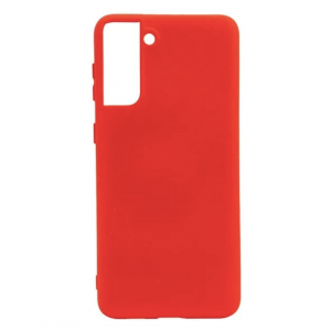 Матовый силиконовый TPU чехол на Samsung Galaxy S21 FE – Красный