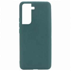 Матовый силиконовый TPU чехол на Samsung Galaxy S21 FE – Зеленый / Forest Green