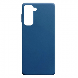 Матовый силиконовый TPU чехол на Samsung Galaxy S21 FE – Синий