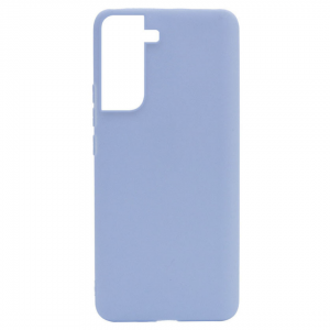 Матовый силиконовый TPU чехол на Samsung Galaxy S21 FE – Голубой / Lilac Blue