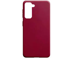 Матовый силиконовый TPU чехол на Samsung Galaxy S21 FE – Бордовый
