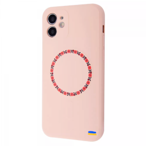 Чехол патриотический WAVE Ukraine Edition Case with MagSafe с микрофиброй для iPhone 12 – Vyshyvanka shirt circle