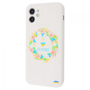 Чехол патриотический WAVE Ukraine Edition Case with MagSafe с микрофиброй для iPhone 12 – I love Ukraine