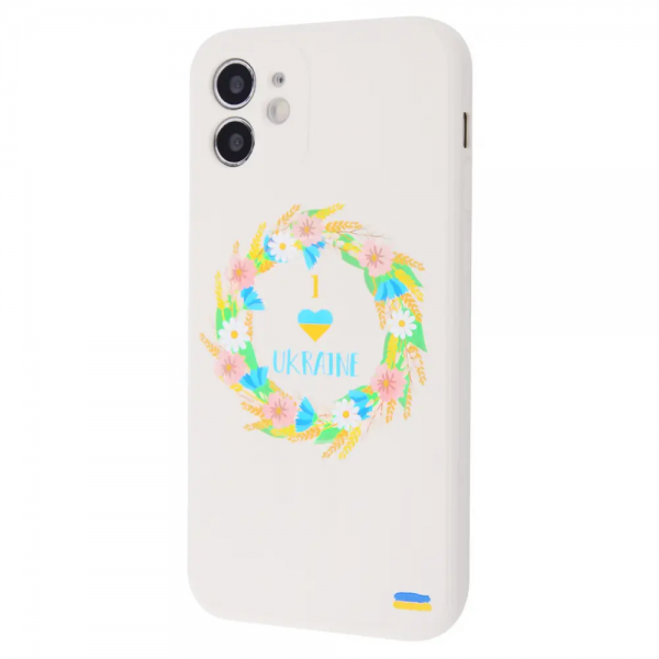 Чехол патриотический WAVE Ukraine Edition Case with MagSafe с микрофиброй для iPhone 12 – I love Ukraine