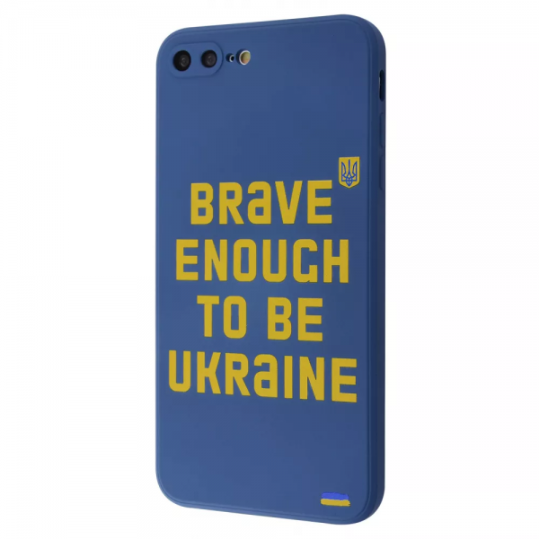 Чехол патриотический WAVE Ukraine Edition Case с микрофиброй для iPhone 7 Plus / 8 Plus – Brave