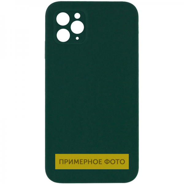 Чехол Silicone Case Lakshmi Square Full Camera для Apple Iphone 6 / 6s – Зеленый / Dark green
