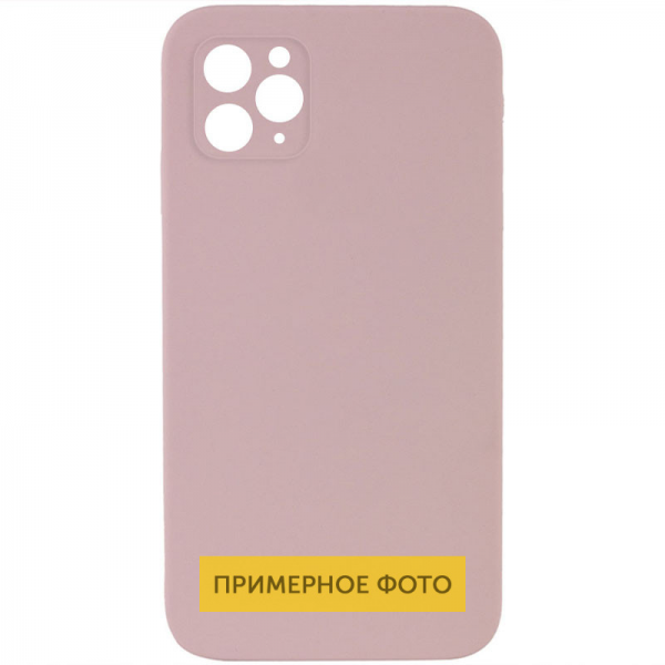 Чехол Silicone Case Lakshmi Square Full Camera для Apple iPhone 13 – Розовый / Pink Sand
