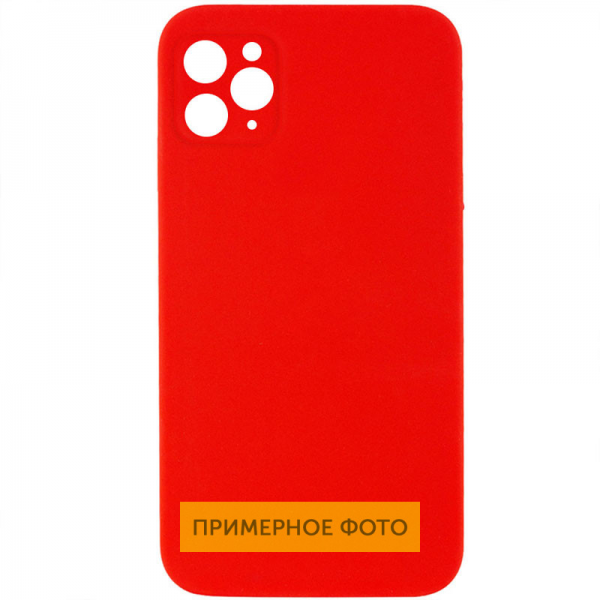 Чехол Silicone Case Lakshmi Square Full Camera для Apple iPhone 13 Pro – Красный / Red