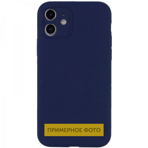 Чехол Silicone Case Lakshmi Square Full Camera для Apple iPhone 13 Pro Max – Синий / Deep navy