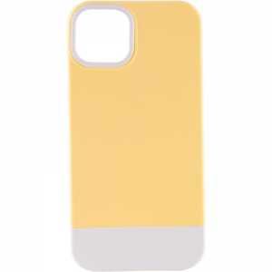 Чехол TPU+PC Bichromatic для Apple iPhone 11 – Creamy-yellow / White