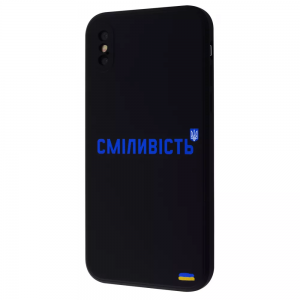 Чехол патриотический WAVE Ukraine Edition Case с микрофиброй для Iphone XS Max – Courage