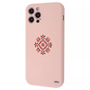 Чехол патриотический WAVE Ukraine Edition Case with MagSafe с микрофиброй для iPhone 12 Pro Max – Vyshyvanka shirt / Pink sand