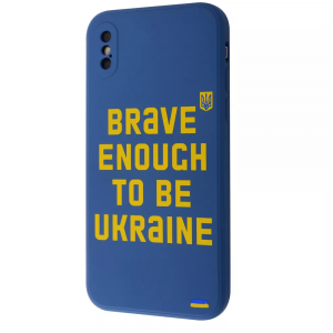 Чехол патриотический WAVE Ukraine Edition Case с микрофиброй для Iphone X / XS – Brave