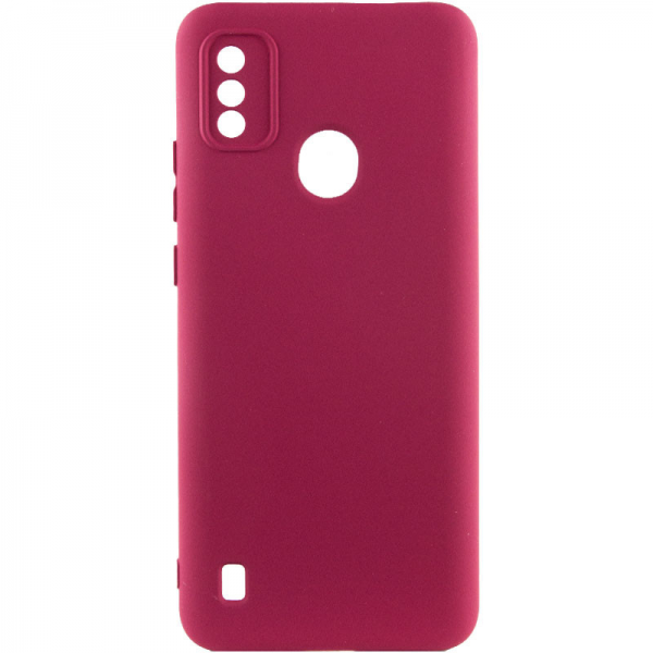 Чохол Silicone Lakshmi A Full Camera для ZTE Blade A51 Бордовий / Marsala