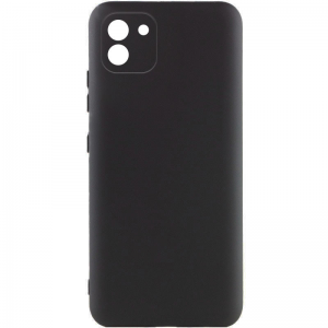 Чехол Silicone Cover Lakshmi Full Camera (A) для Samsung Galaxy A03 – Черный / Black